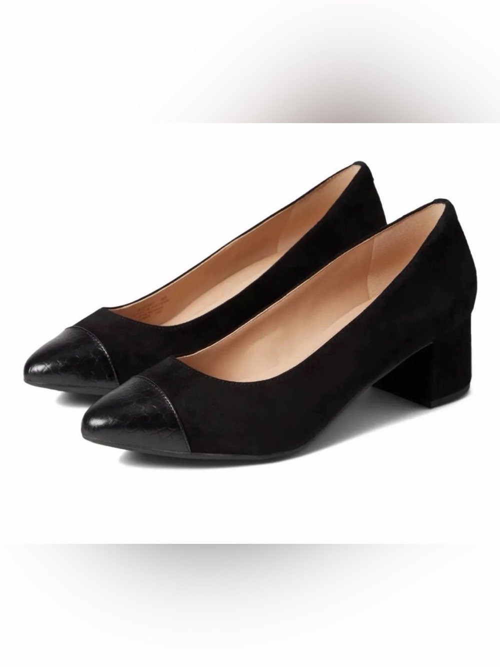 Cole Haan Go-To Block Heel Pump | Black Suede | Size: 7.5